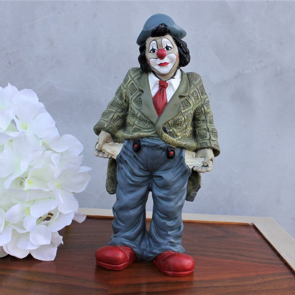 vintage Réaliste clown Résine Figurine statue d’un cadeau anniversaire CLOWN CILDE