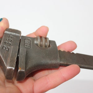 Vintage Adjustable Hammer Forged Wrench pipe Mechanical tool Rare Adjustable wrench Auto mechanics gift