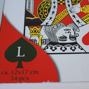 Speelkaarten L, 52 Groot Kaartspel 12/17 cm, Volledig Deck