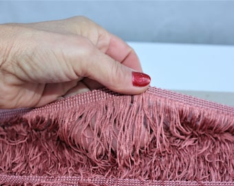 Vintage Fransenborte 25m, Polster Posamentenborte, Spitzenborte, Spitzenborte, Rosa