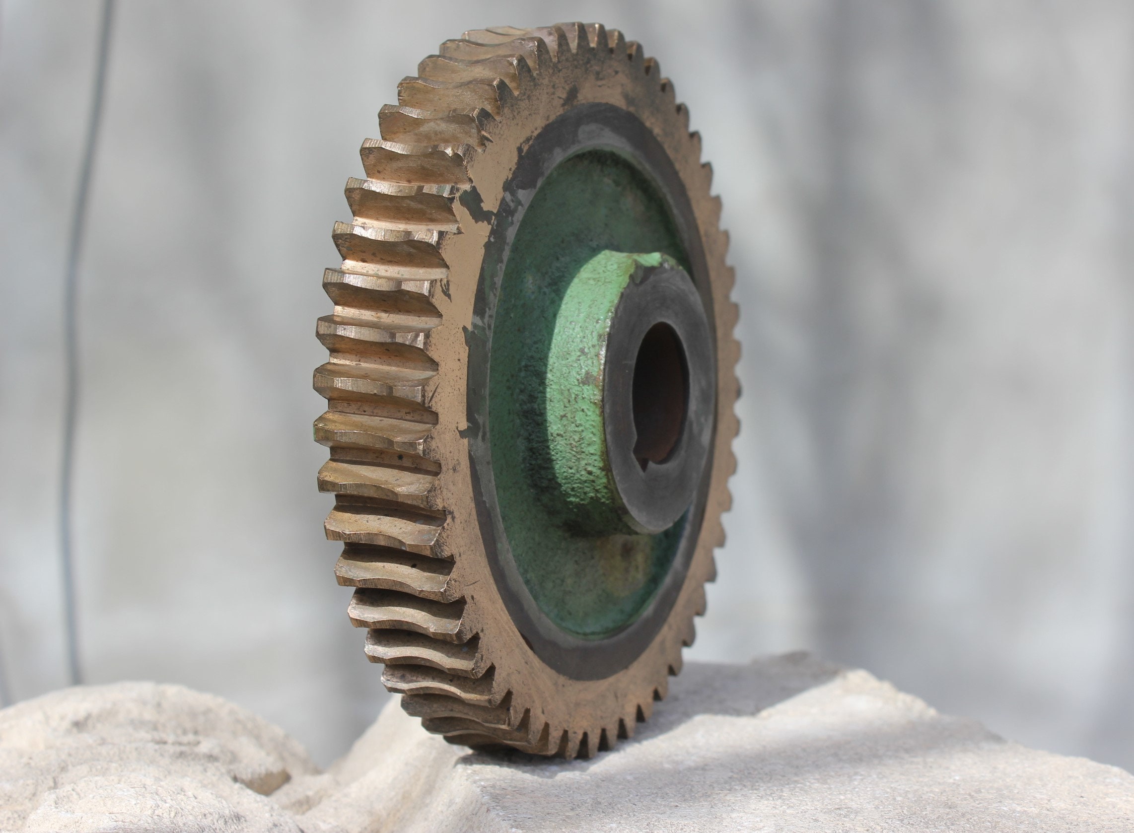 Vintage Industrial Gear Wheel, Steampunk Metal Art Piece, Heavy Mechanical Metallic Sculpture, Alloy Installation Supply Cog, Cast Steel