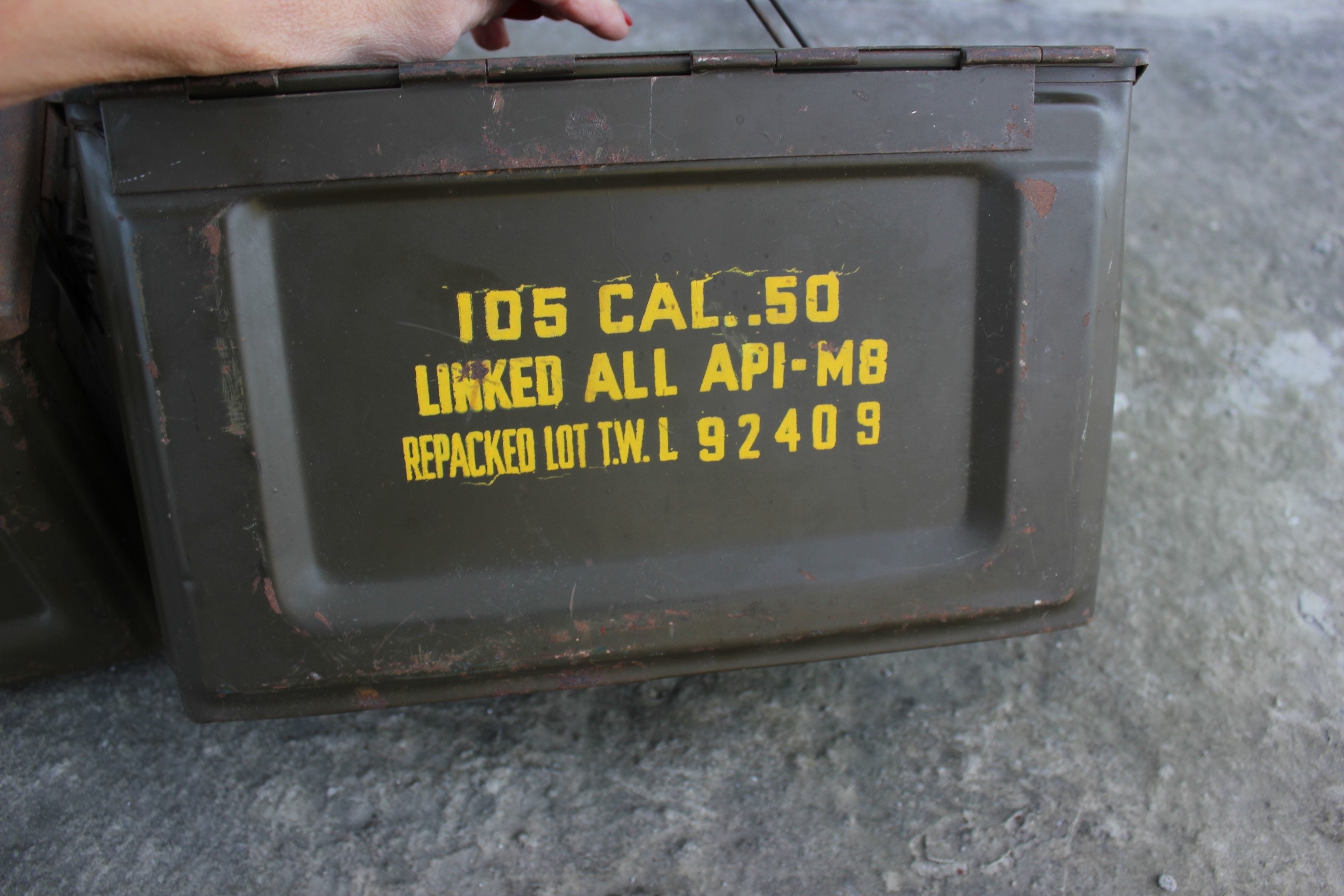 Vintage Military box Metal Ammunition US Army boxes for Etsy