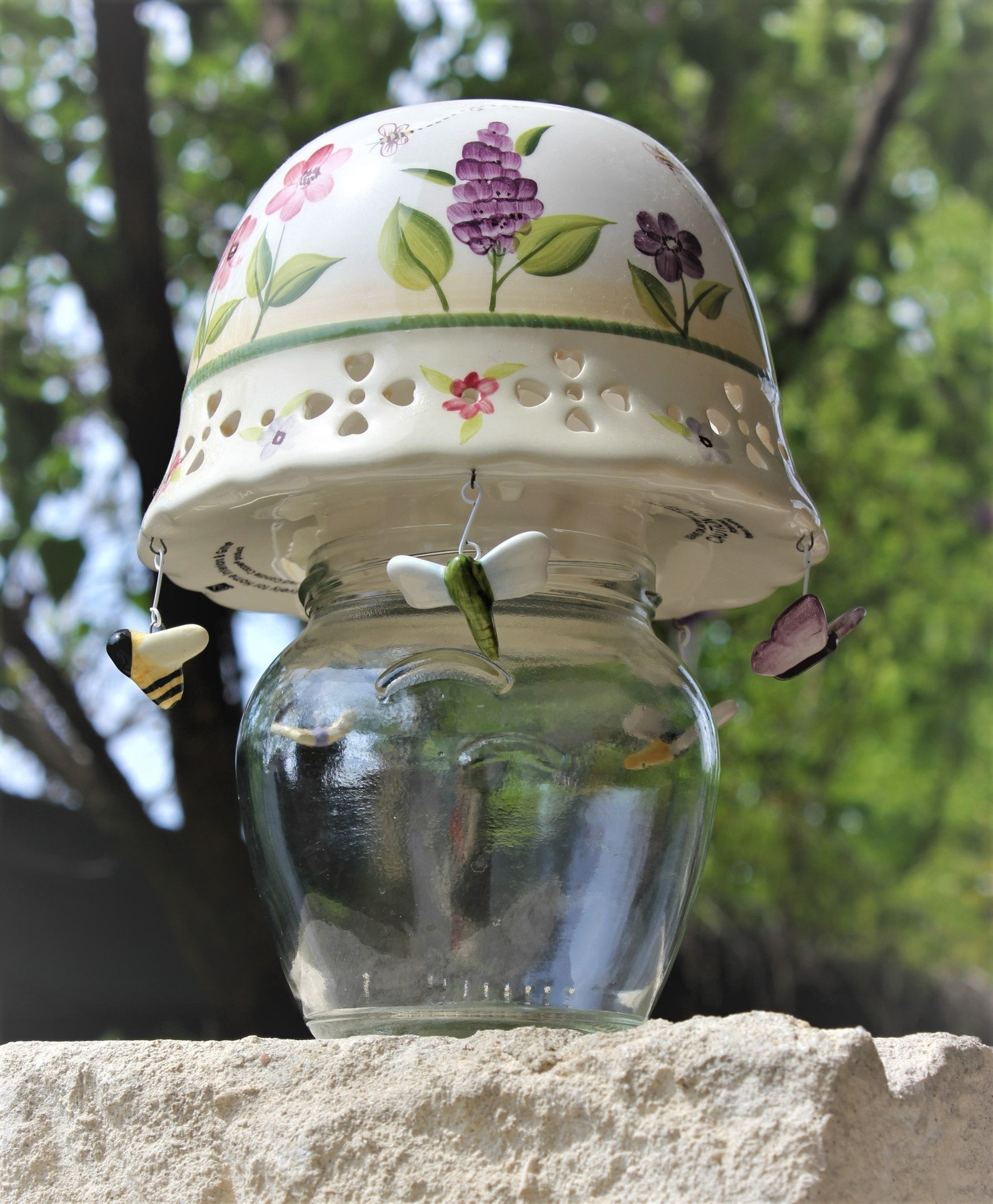 Vintage Ceramic Candle Shade Candle Topper Candle Cover Etsy