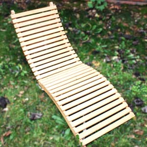 Folding Lounge Chair, Wooden Sun Lounge, Beach Bed, Outdoor Portable Teak Wood, Camping, Back Yard or Terrassa Furniture
