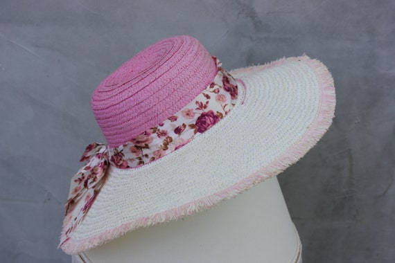 Vintage Summer Straw Hat Fashion Sun Hat Colorful… - image 4