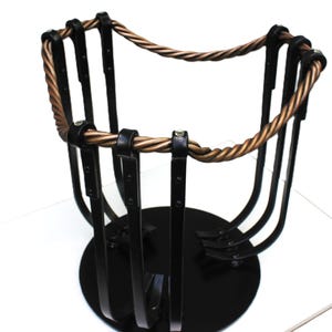 Hand-Forged Metal Table Base, Own design Customizable Round Iron Table Frame for Wood, Glass, or Stone Tops , Living Room Table, Wine Table