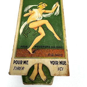 Carte éphémère humoristique sur le thème des adultes des années 1920