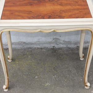 Big Vintage Italian Florentine Table wooden coffee hand painted Rococo baroque gold Furniture End, Side table