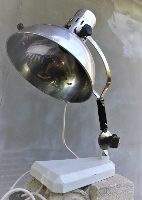 Vintage Industrial Table Lamp 70s Desk Light Factory Design