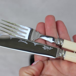 Vintage Stainless Fish Cutlery set in Box Knives and Forks for 6 Persons Forks and Knives