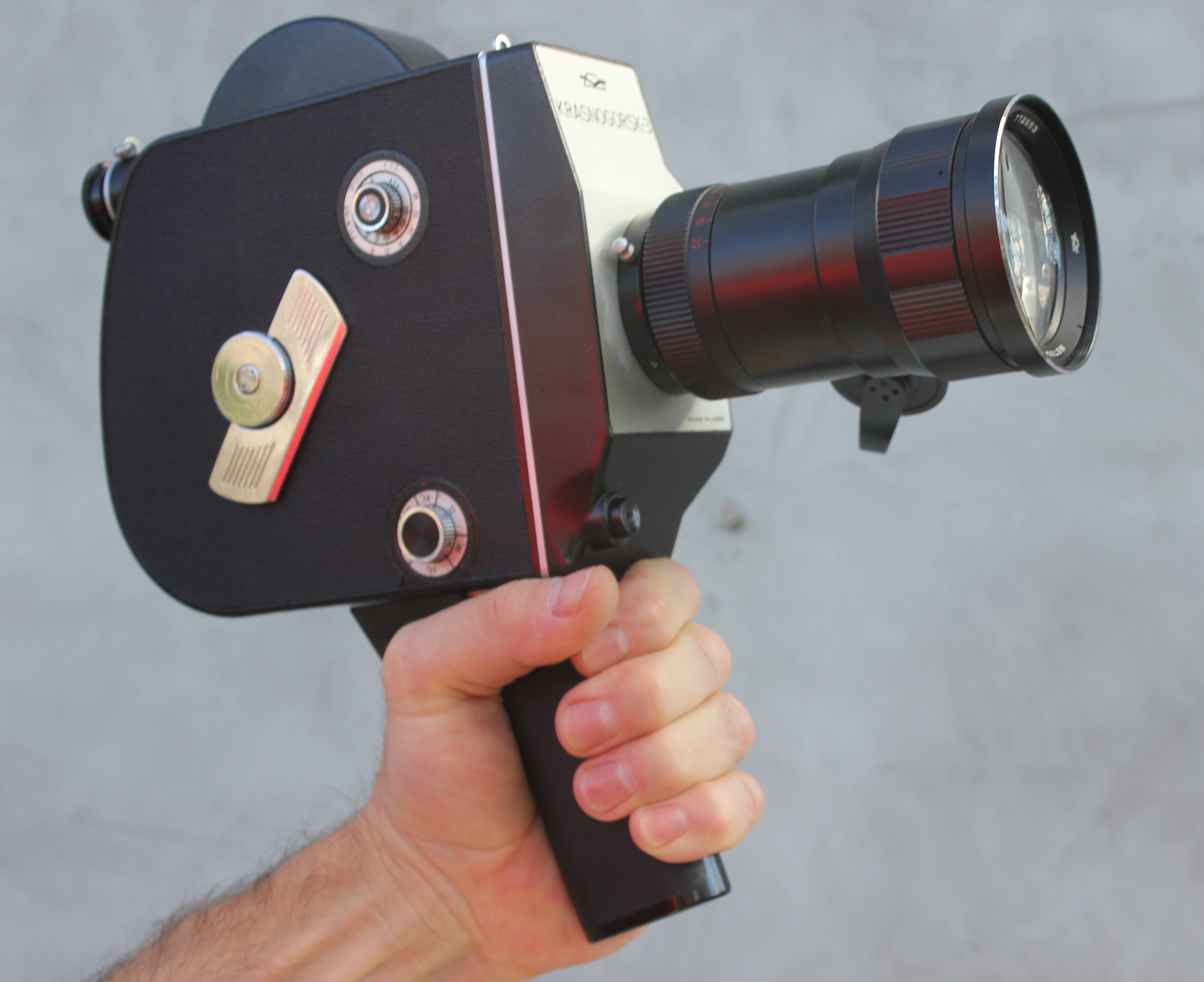 Working KRASNOGORSK-3 16mm Movie Camera, K-3 With Accessories 70s