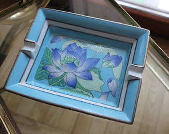 Hermes Siesta island Tea Cup Saucer Tableware Blue 2 set Floral Dinnerware  Used