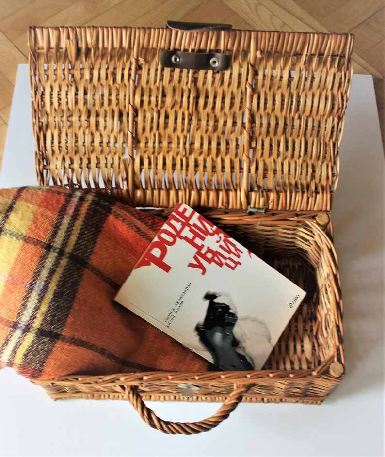 Vintage picnic basket Woven Wicker home basket decorative basket storage basket shopping bag, market bag