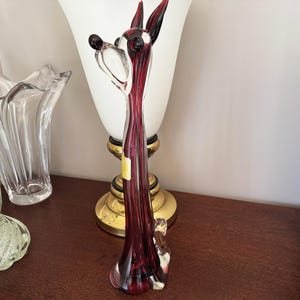 Rare Murano Glass Dog Sculpture Fratelli Toso Italian Art Glass Figurine Collect Murano Statue
