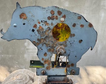 Vintage Metall Schießstand Ziel GAMO, Wildschwein Luftgewehr Bereich Anzeige