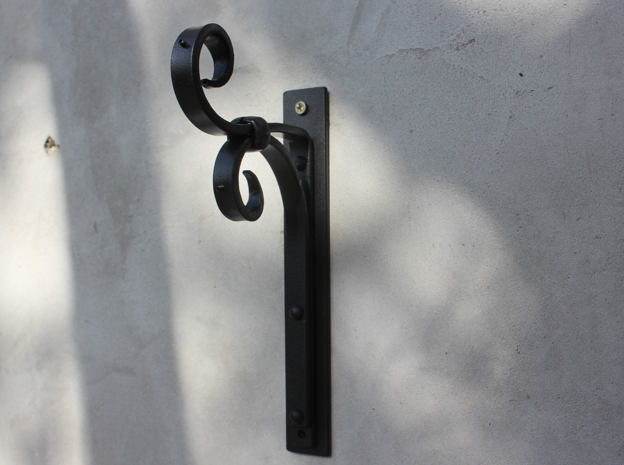2 Staffe Per Aste Tende Da Soffitto - Supporti In Acciaio Antiruggine Nero