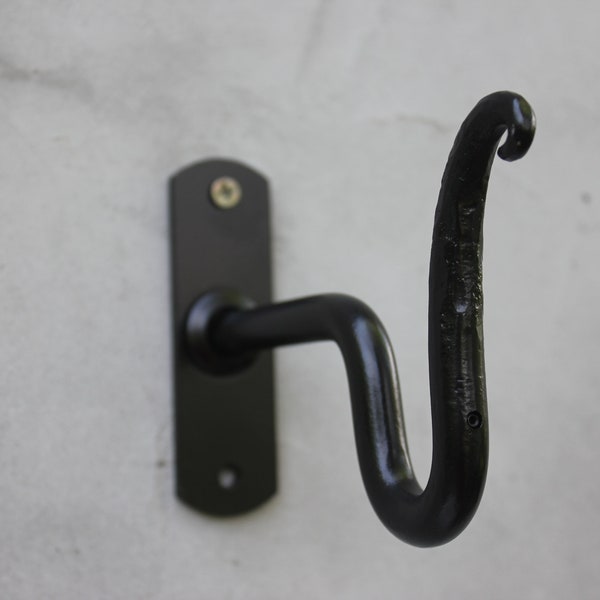 Metal Hook, Wrought Iron Curtain Bracket, Any Room Wall Mounted Drapery Hanger, Rail Holder Bathroom hanger