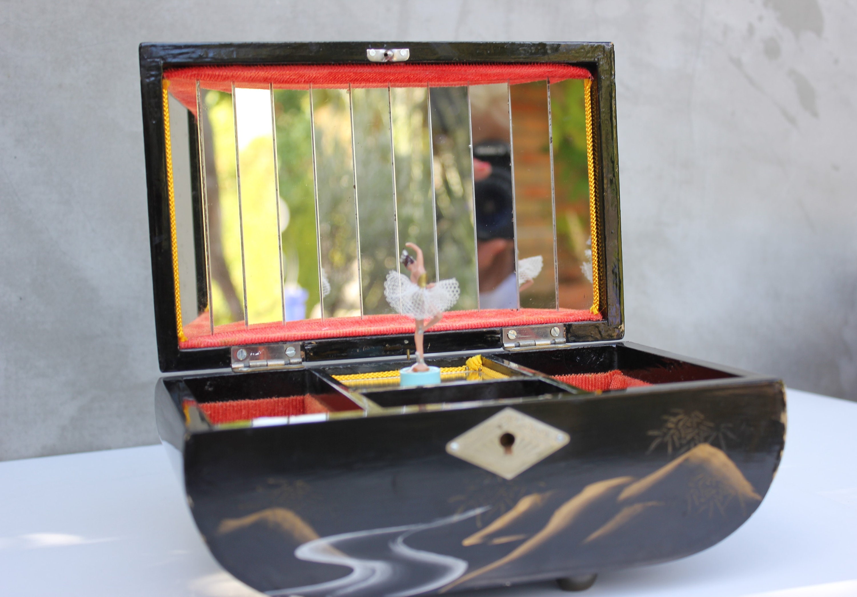 Rare Jewelry Music Box With Dancing Ballerina Handpainted Etsy