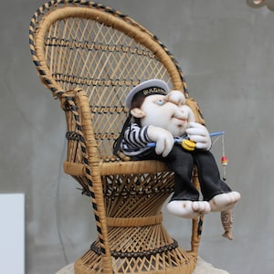 Vintage Big Dolls Stuhl Rattan Realistische Puppen Möbel Liebe Spielen Puppen Geschenk