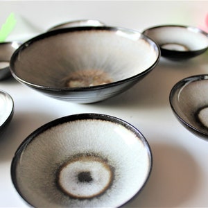 ensemble de sushis vintage Servir des bols à sushi Petits bols de service Bols à tapas Bols en poterie image 6