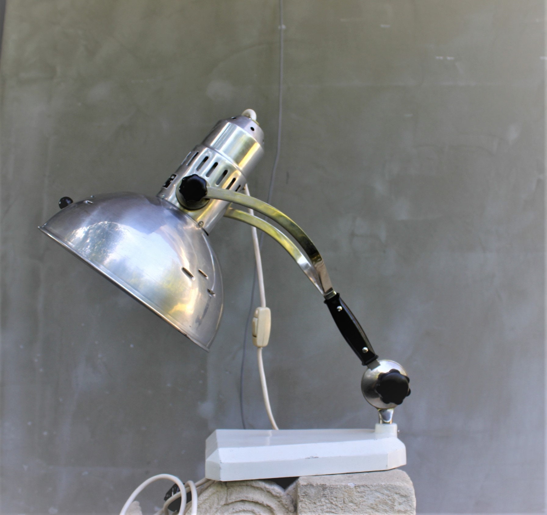 その他 National desk light stand 70s VINTAGE Vintage table lamp 70s Stand Light white work area retro