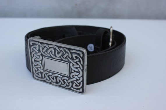 Vintage knot Black Leather Belt Black Vintage Leather Knot Belt - Claris Virot main image 2