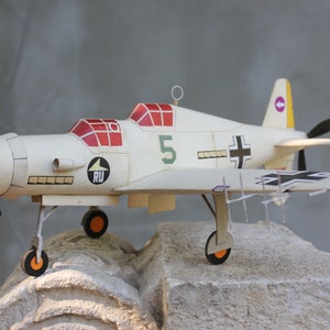 Rare Handmade Paper Model Aircraft Dornier Do 335 from 30s, Collectible Airplane decorate a shop window, children's room.