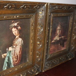 Rembrandt Portraits of Flora and Titus Photo Prints in Solid Wooden Framed perfect Print Anniversary gift