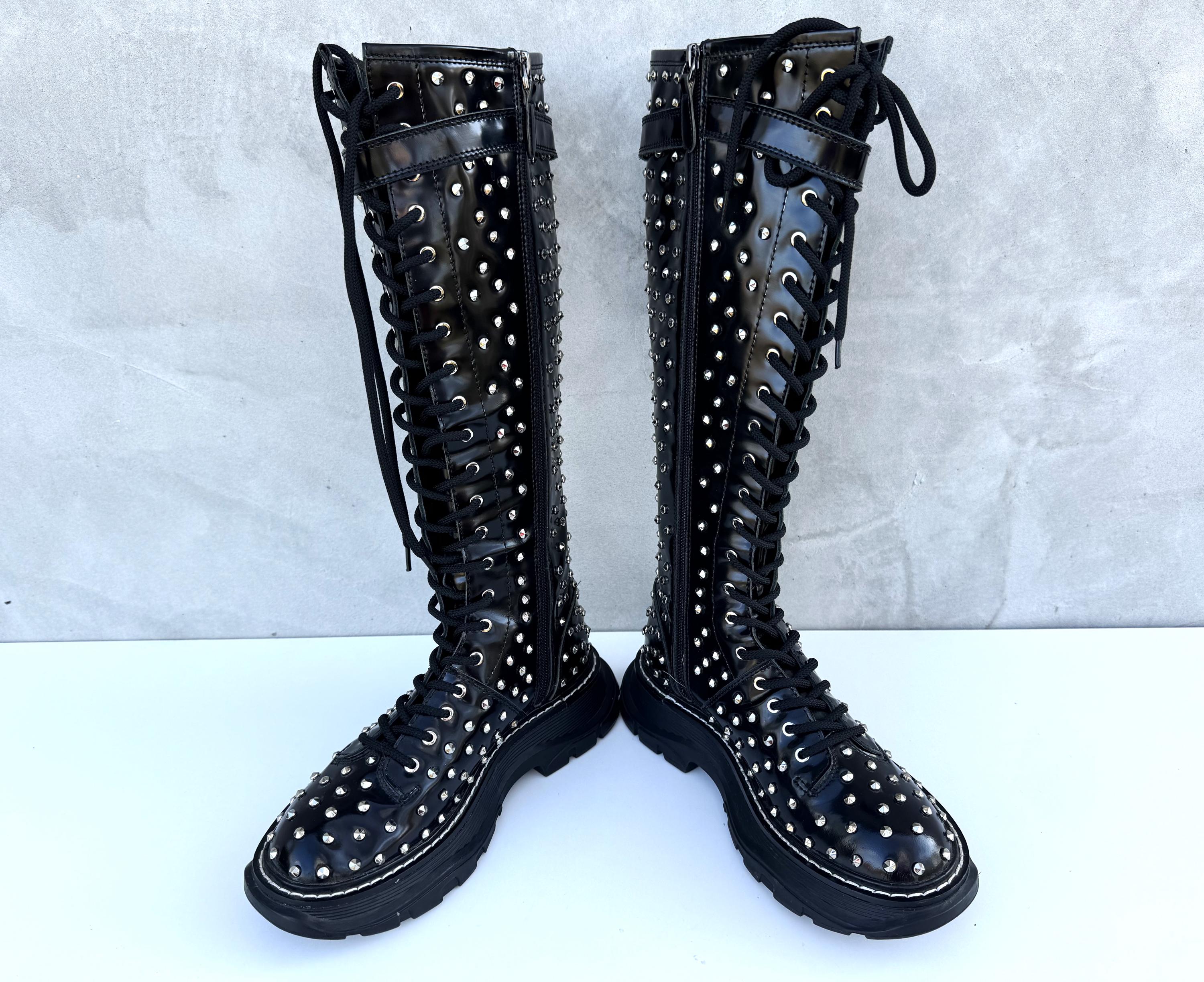 Alexander McQueen studded boots Alexander McQueen Studded Chelsea Boots – The Ilkley Dress  main image 2