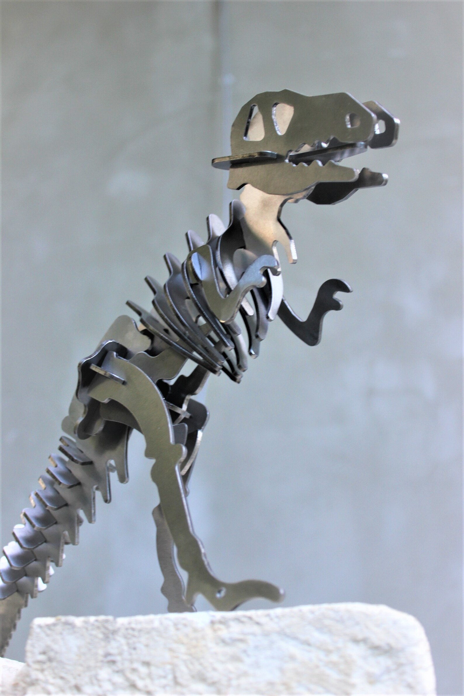 Vintage Metal Dinosaur Statue Dinosaur Skeleton T-rex Metal | Etsy