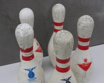 Ancienne broche bowling AMF Amflite II homologuée ABC bois enduit