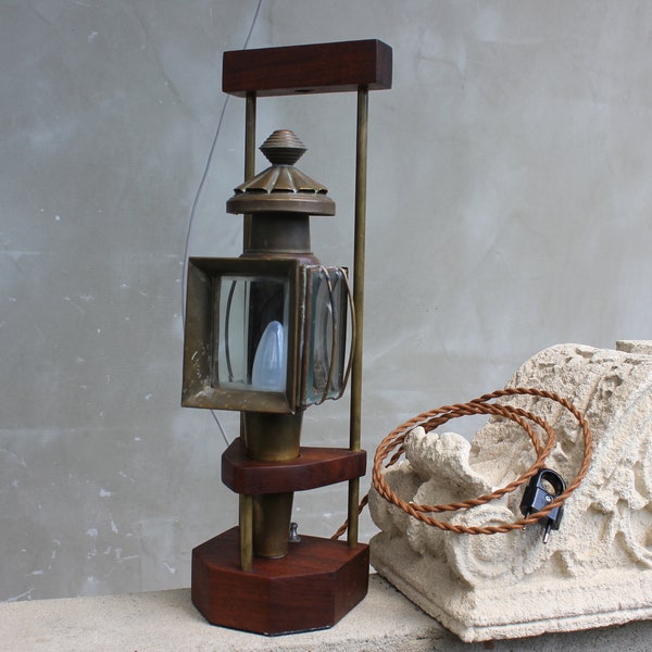 Vintage Carriage Lantern, Wired Table Lamp Wall Sconce Victorian lighting Wall Lamp