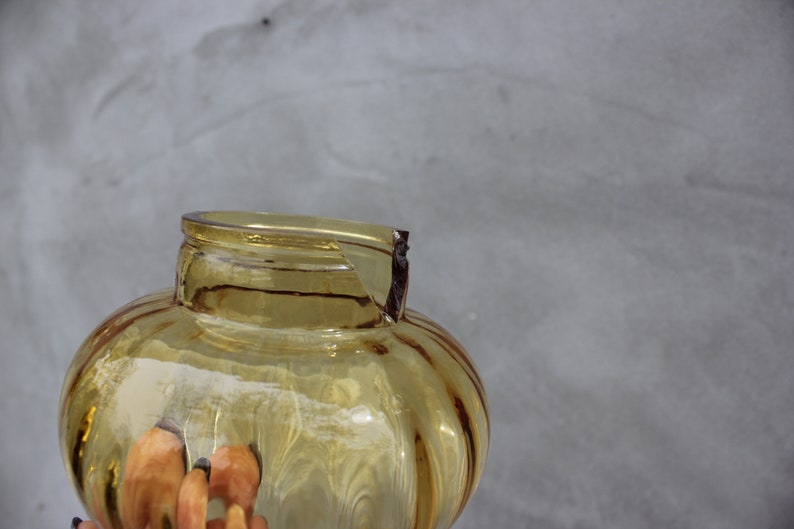 Vintage Set of Two Double Sconces Wall Lamps with Yellow Shades Mid century lighting