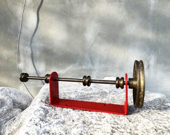 Vintage Dampfmaschine Schwungrad Getriebe Dänisches Modell Mechanismus