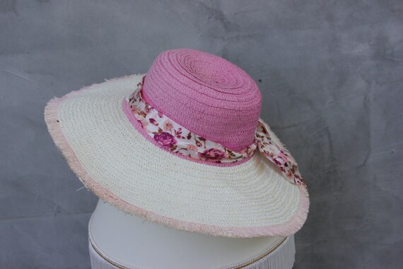 Vintage Summer Straw Hat Fashion Sun Hat Colorful… - image 2