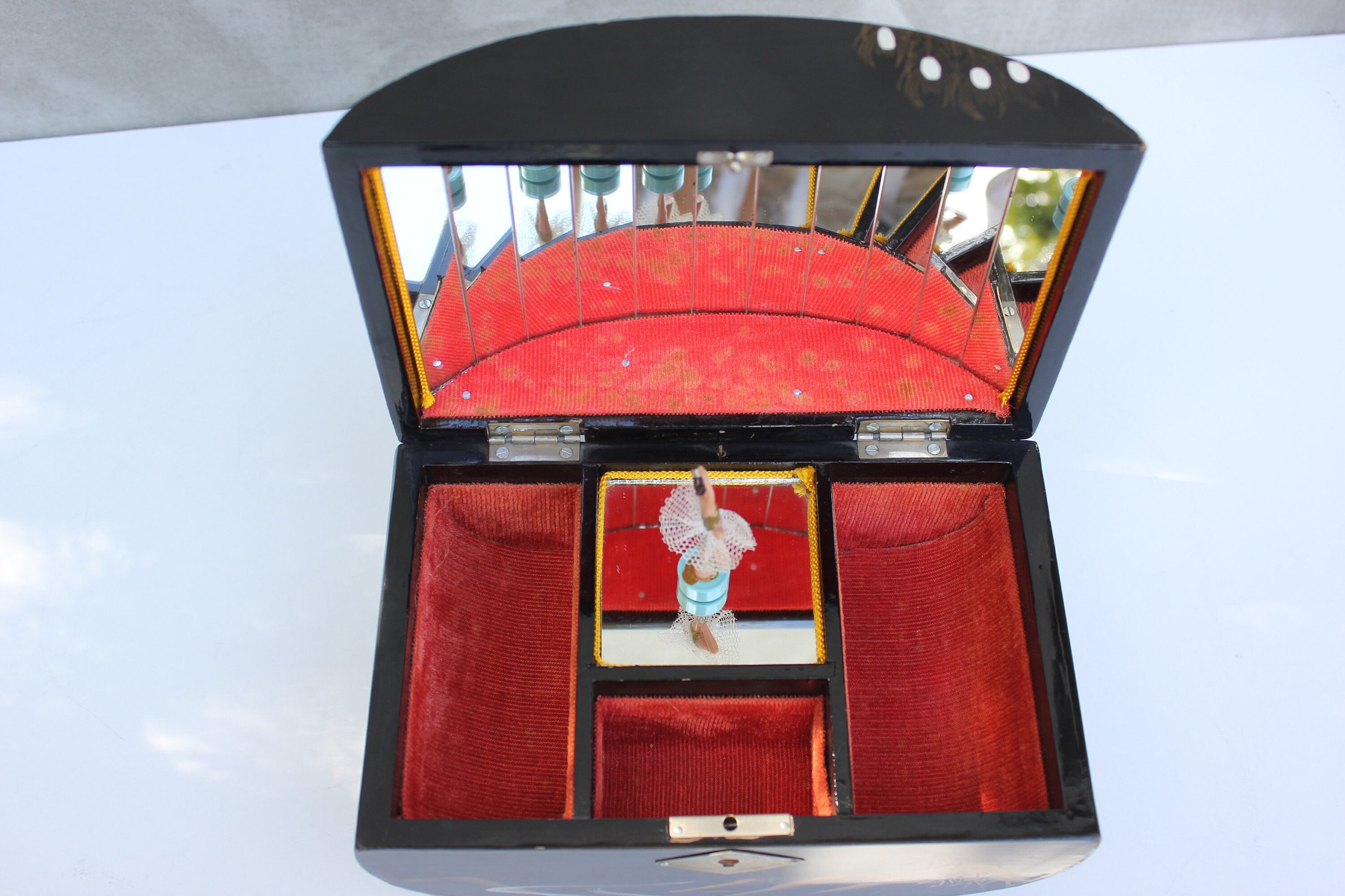 Rare Jewelry Music Box With Dancing Ballerina Handpainted Etsy