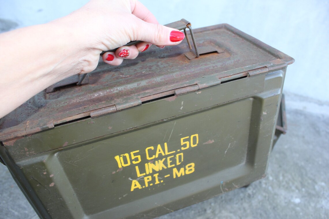 Vintage Military box Metal Ammunition US Army boxes for Etsy