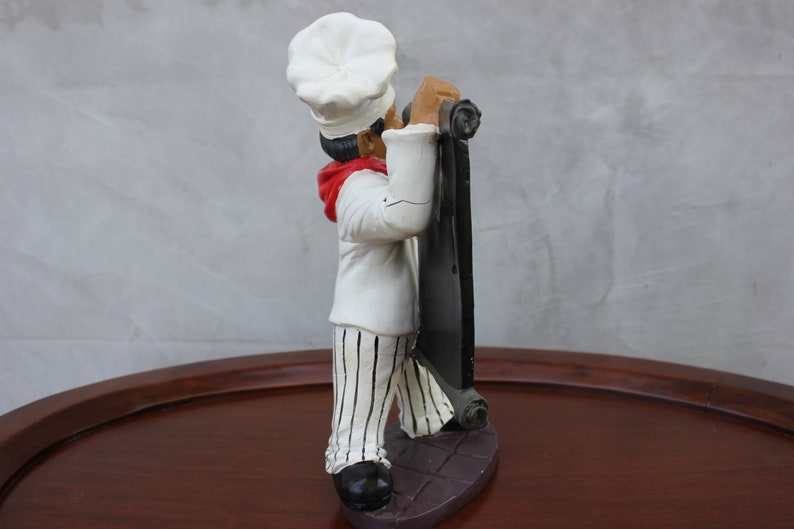 Vintage Chef Kitchen Menu Statue Bistro Italian Cooking Figure Etsy