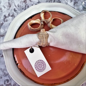 Shells Napkin Rings for Beach Wedding, Table Shells Decoration, Wedding Guests Favor, Napkin Holders Set