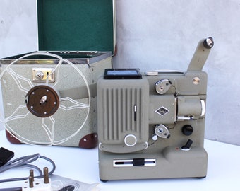 Working EUMIG P8 Film Projector with Bag, Portable 8mm Automatic Cine Projector, Collectible Home Use Device