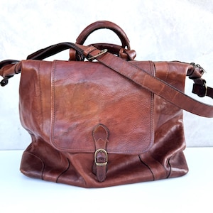 Bolso de viaje clásico de cuero grande para fin de semana, cartera de viaje de piel italiana hecha a mano, elegante bolso de mano de piel de vaca, maletín de viaje de piel