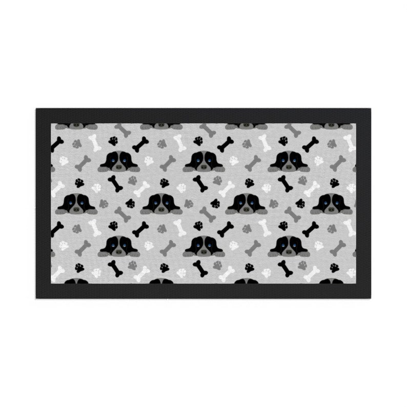 Dog Bowl Mat Pet Bowl Mat Non Slip Mat Pet Mat Dog Mats for Bowls Black