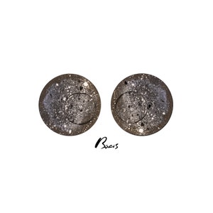 Bucis Oversized earrings, leather earrings, Handmade earrings, Geometric earrings, Stud earrings Jewelry Minimalist image 2