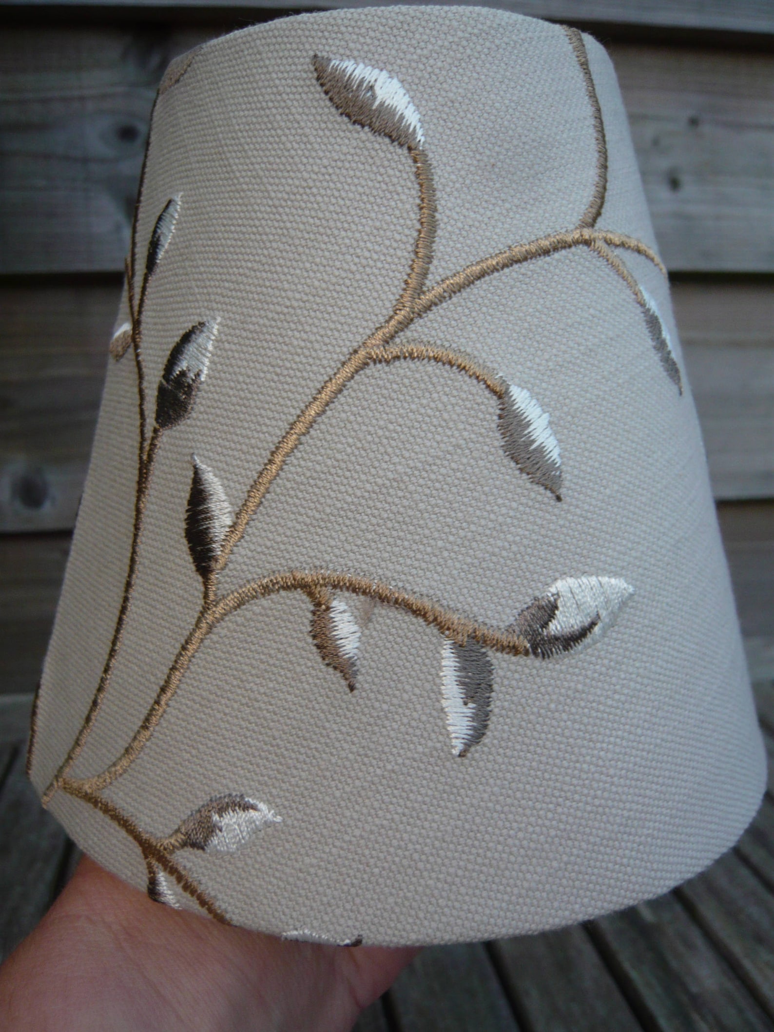Two clip on lamp shades beautifully embroidered buds on Etsy