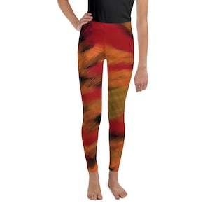 Animal Print Fur Pattern dance fancy dress costume Youth Leggings