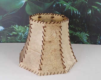 Lebber vintage® - Vintage pig leather lampshade. Pig skin shade. Ø 28 cm