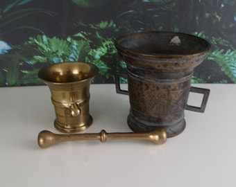 Lebber vintage® - Rare Bronze mortar with pestle.