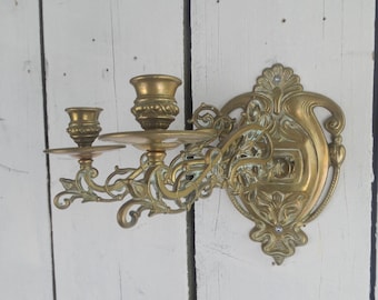 Lebber vintage® - Rococo wall sconce for 2 candles! Brass!!