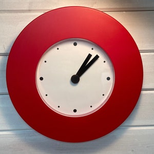 1990s IKEA TAJMA タジマ Hagberg old ikea Vintage Ikea Red Wall Clock Tajma Designed by Knut and Marianne