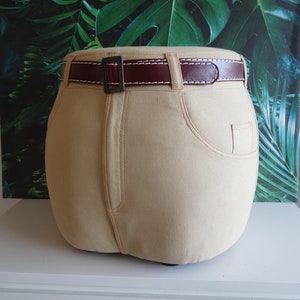 Lebber vintage® - Vintage denim footstool, POP ART from the seventies!!